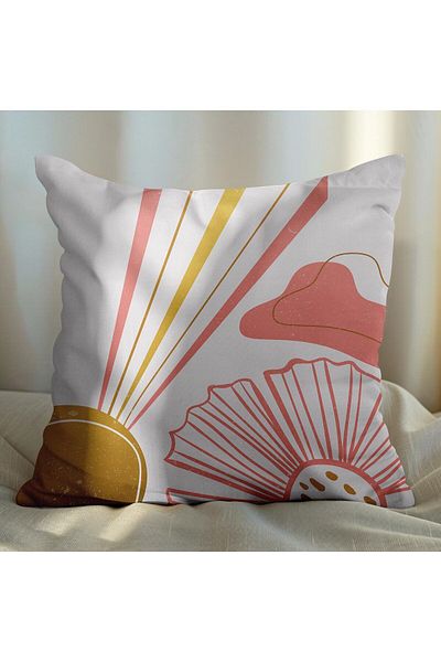 EJOYA Floral Designed 4-Piece Pillow and Throw Pillow Case 45cm