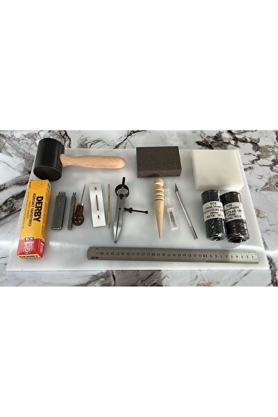 srtfootcare 4-предметний набір для початківців з виготовлення шкіряних виробів - 16 предметів