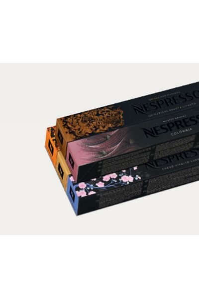 Nespresso Balanced Coffee Flavours Collection (100 Capsules) (vienna -tokyo-colombia-genova-volluto)