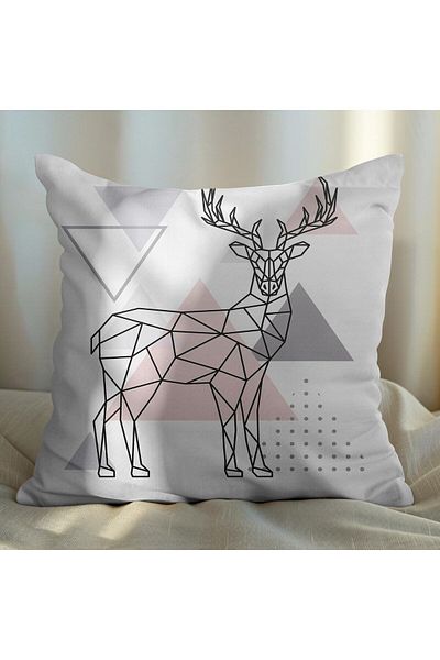 EJOYA Deer Patterned 45cm Pillow and Throw Pillow Set - 113558