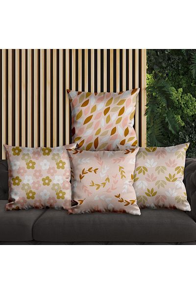 EJOYA Modern Designed 4-Piece Pillow and Throw Pillow Cover 45cm 113699