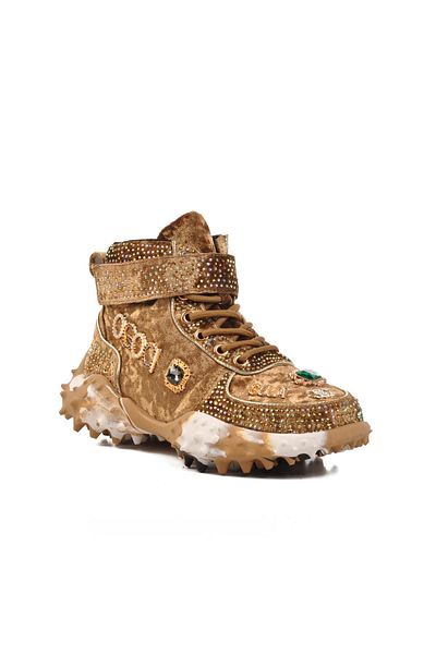 Guja Γυναικείες Μπότες Camel 24K351 - Κεντημένες με Πέτρες