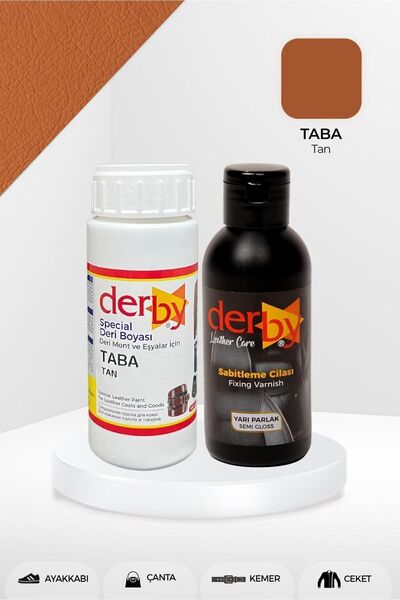 Derby Special Taba Deri Boyası Ve Cilası 100 ml - 2'li Set / Mont Eşya Çanta ...