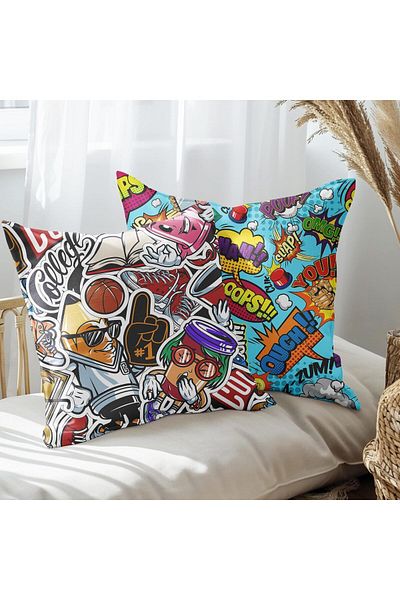 EJOYA Pop Art Designed 2-piece Pillow Set - 45cm 113443