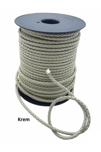 srtfootcare Bileklik Ve Anahtarlık Için Yuvarlak Örgü Suni Deri Kordon 5mm 1 ...