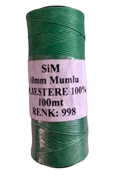 SİM 1 Milim Mumlu Saraç Deri Ip Bobin 100 Metre
