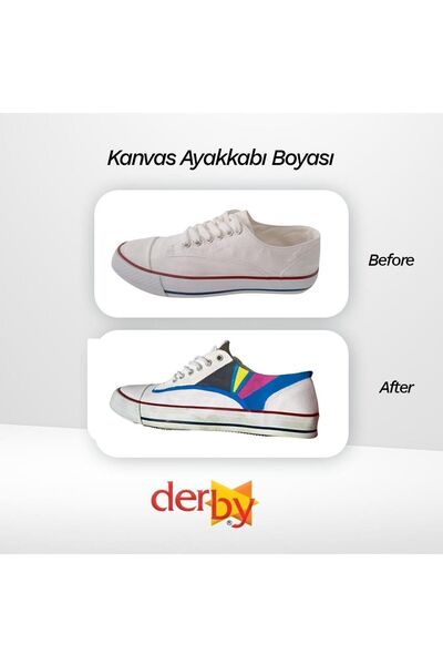 Derby Beyaz Kanvas - Bez / Kumaş Ayakkabı Boyası 100 ml