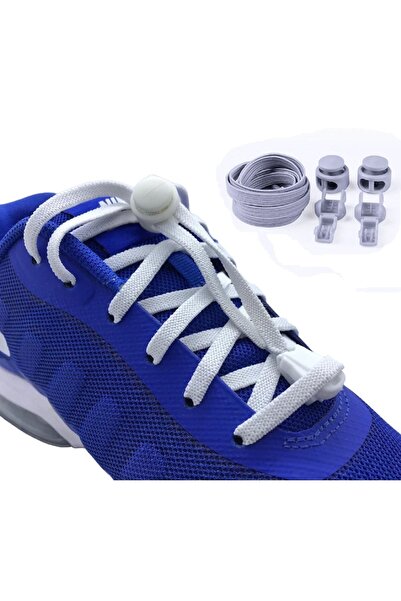 srtfootcare Elastik Yassı Akıllı Kilitli Bağcık 100cm 1 Çift Beyaz