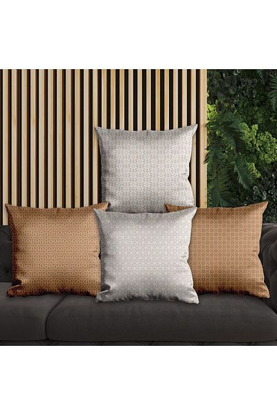 EJOYA 45cm Linear Design 4-piece Pillow and Throw Pillow Set - 113801