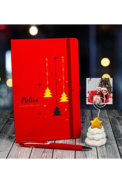 EJOYA Yeni Yıla Özel Defter Kalem Ve Fotoğraflı Çam Ağacı Notluk Hediye Seti 91084