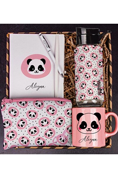 EJOYA Kişiye Özel Defter Kalem Matara Renkli Kupa Bardak Ve Kalemlik Hediye K...