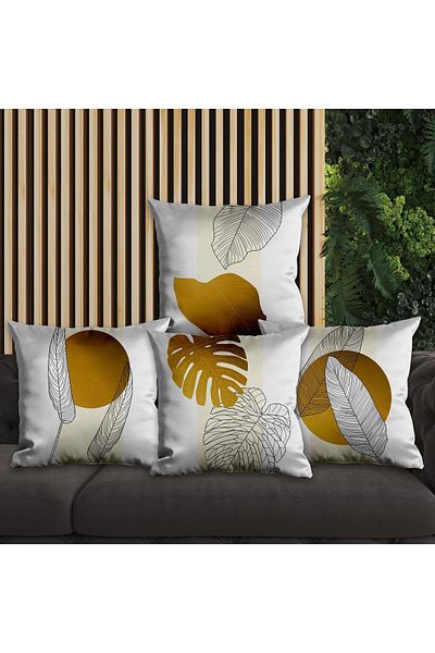 EJOYA 4-piece Floral Design Pillow and Throw Pillow Set - 45cm 113775