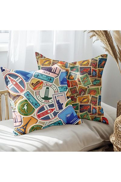 EJOYA 45cm Traveler Designed Set of 2 Pillows and Throw Pillows - 113547