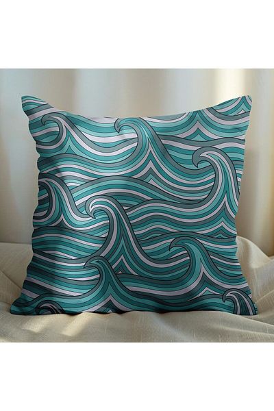 EJOYA 45cm Wave Design 2-piece Pillow and Throw Pillow Set - 113469