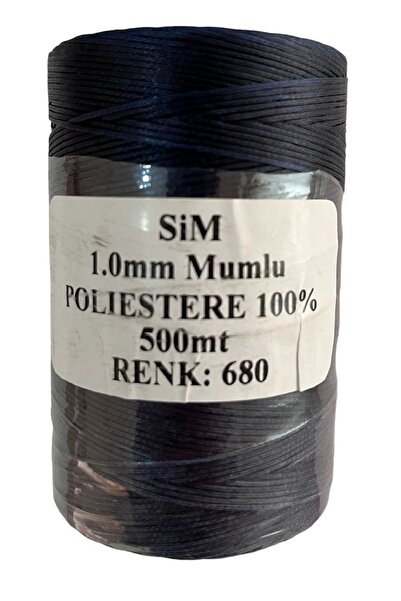 SİM 500 метрів 1 міліметр вощений шкіряний шнур котушка