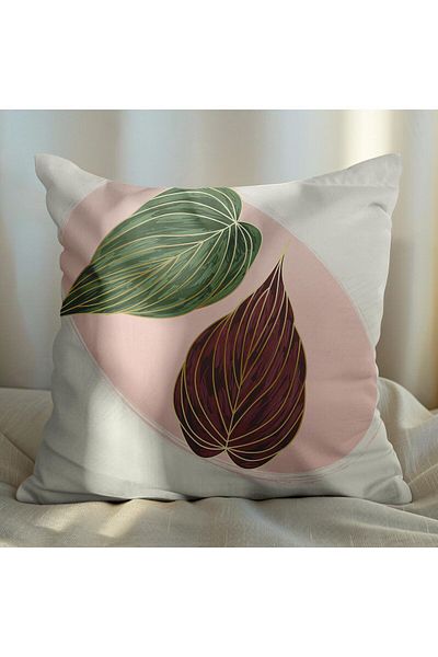 EJOYA 45cm Floral Design 4-piece Pillow and Throw Pillow Set - 113751