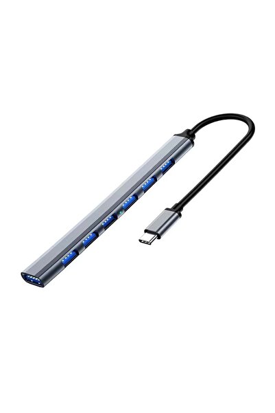 Forzacase USB 2.0 to Type-C Port Çoğaltıcı Hub 7in1 OTG Adaptör 6lı USB Çokla...