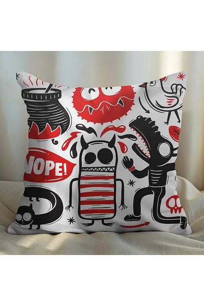 EJOYA Graffiti Designed Pillow Set of 4 - 45cm 113840