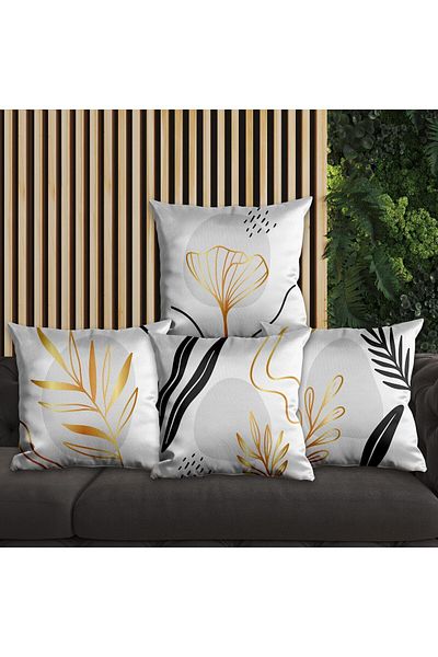 EJOYA Set de perne și perne cu design floral de 45 cm - Pachet de 4 113772