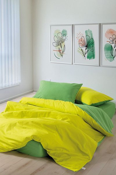 Cozy Home Set cuvertură de pilota Popping Colors - Sage Galben-verde elastic