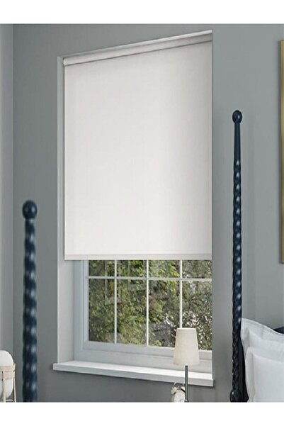 NetworkAvm Ekru Ithal Kalın Kumaş Stor Perde Düz Modern Perde(alüminyum Kasa)