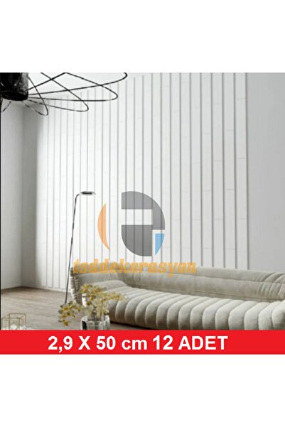 tsddekorasyon Ahşap Şerit Duvar Paneli/çıtası Beyaz