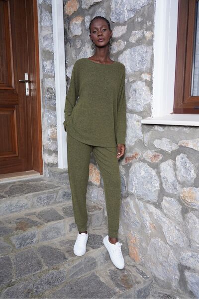 LOUP DORE Large Size Women's Trousers Set with Pockets