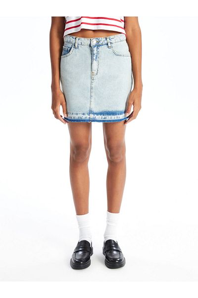 LC Waikiki Fusta Jean de damă - Slim Fit