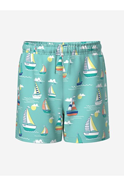 LC Waikiki Nyakú, nyomott felső és úszónadrág kisfiúnak - 2 darabos készlet