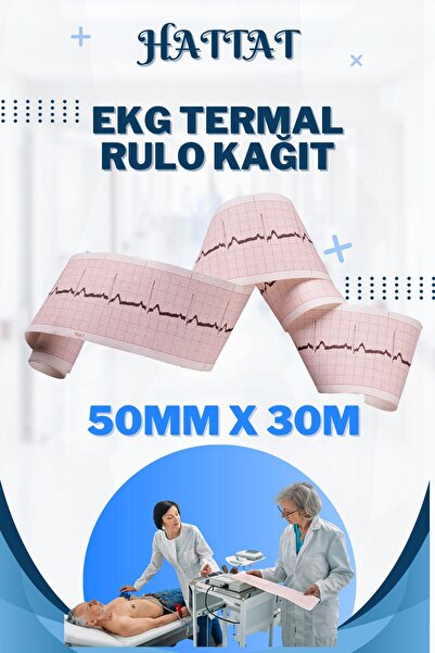 HATTAT 10 Pieces Thermal Roll Ecg Paper - 50Mmx30M Biocare Medwelt Nihon Kohd...