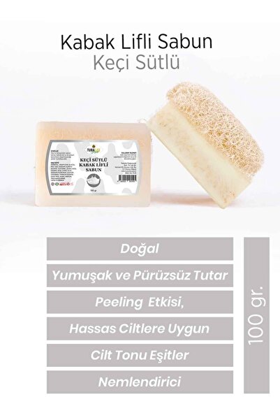 TUBALİFE Keçi Sütlü Ve Kabak Lifli Doğal Sabun - Besleyici Ve Nemlendirici Ci...