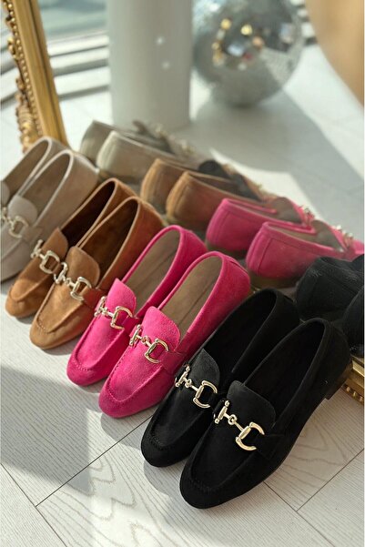 I Love Shoes Γυναικείο Loafer με λεπτομέρεια από σουέτ με αγκράφα, μαύρο