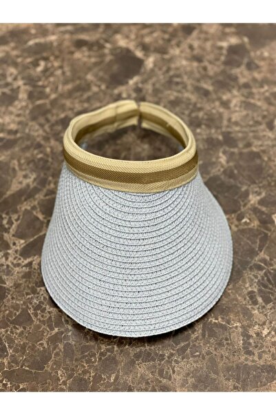 Genel Markalar Kadın Tepesi Açık Hasır Bebe Mavi Vizör & Tenisçi Şapka / Siperlik