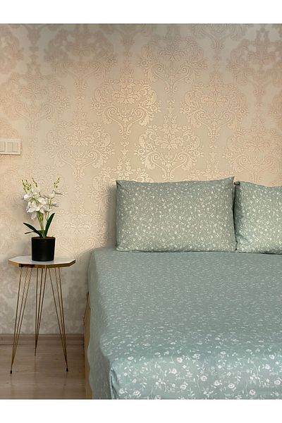 ZIMERA HOME ملاءة سرير مطاطية - ملاءة سرير قطنية منقوشة بالزهور |   ناعمة ومتينة