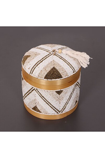 Mylamp Bali Beaded Bamboo Storage Box m 15X17 cm