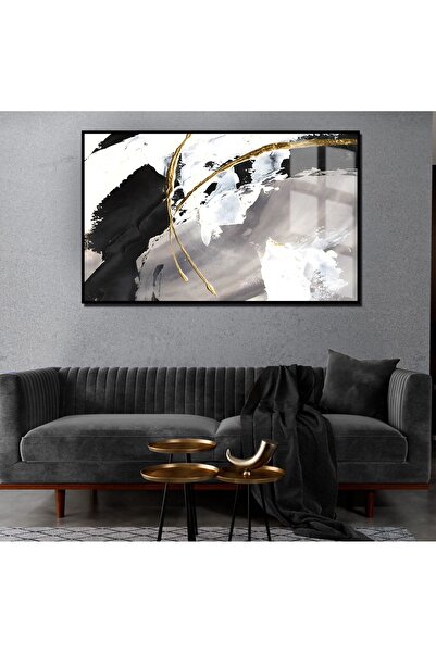 Harikabirev HARİKABİREV | ANTRACIT GREY-NEGRU-AUR SEVİLEN SOYUT | TABLA DE ST...