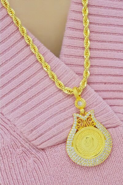 aytekgold 22 Ayar Çeyrekli Lale Kolye