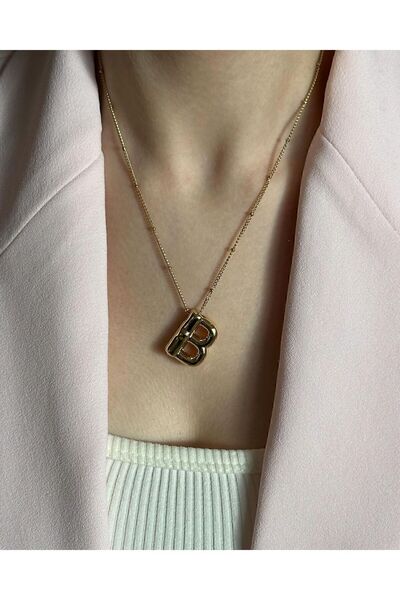 Genel Markalar Çelik Balon B Harf Kolye