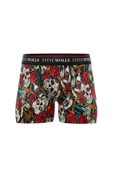 Steve Wolls Men's Rose Patterned Single Digital Print Boxers - 1014