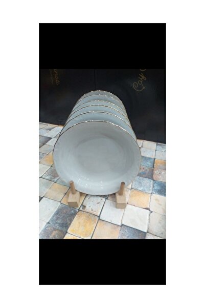 Porland Yaldızlı Yemek Tabağı 6lı 19cm