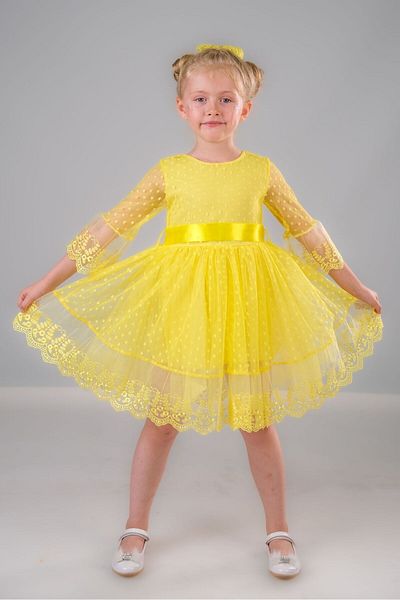 KT PERA BABY Girl's Lace Polka Dot Evening Dress - E.t.ç Baby