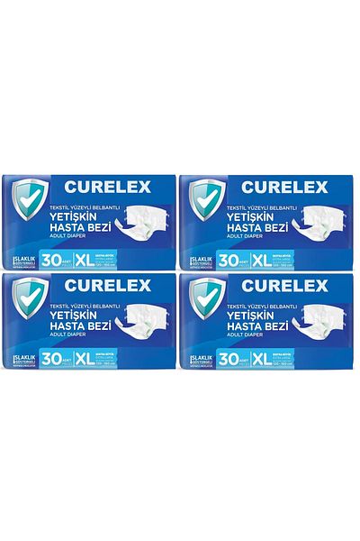 Curelex Extra Large Size Adult Patient Diapers - 120-170 Cm, 120 Pieces