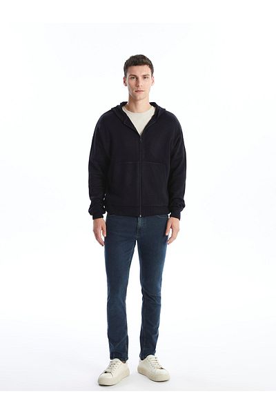 LC Waikiki Men's Knitwear Cardigan - Hooded and Long Sleeve
