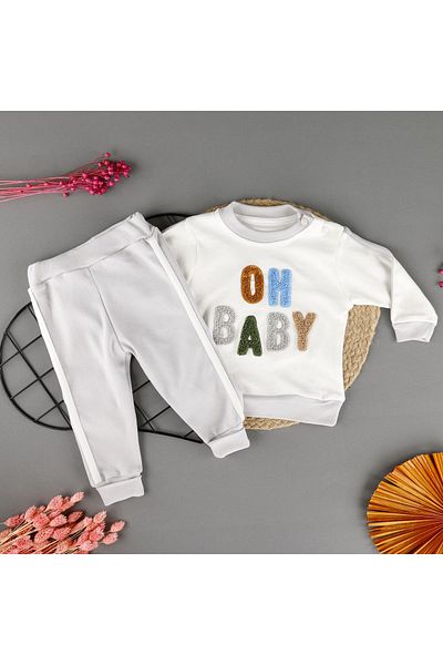 bebegci Men's Seasonal 2 Piece Set - Baby Print Detailed