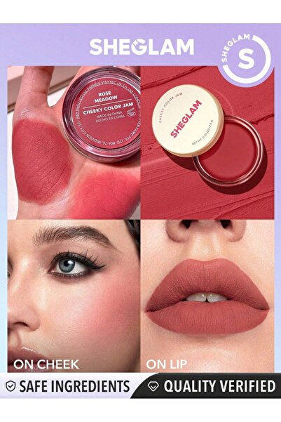 SHEGLAM Cheeky Color Jam-Afternoon Peach 6 Shades Multi-Use Cream Blush Lip C...