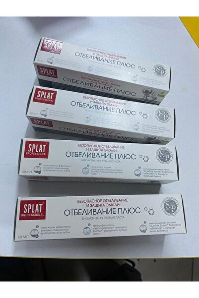 Splat Diş Macunu 40 ml White Plus 4 ADET Çay, kahve ve sigara içenler için id...