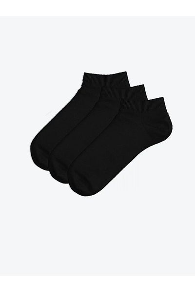 LC Waikiki Lcw Eco - New Black Men's Booties Socks Set of 3