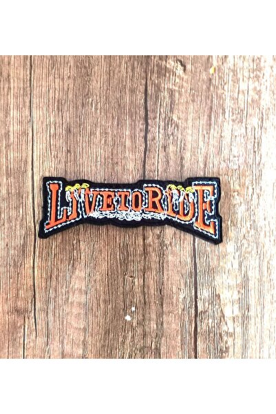 LIVE TO RIDE PATCH ARMA 10 CM× 3 CM