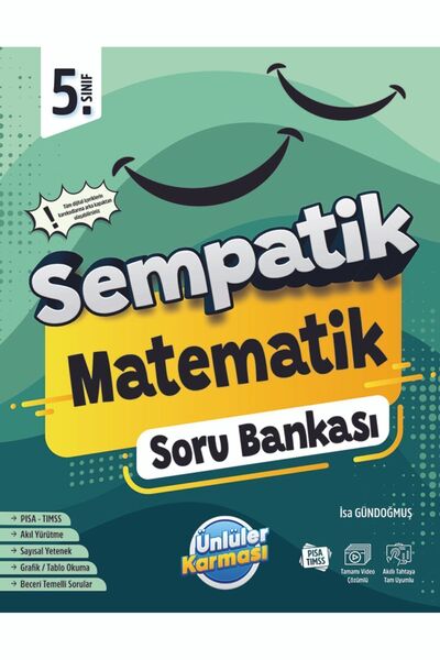 Ünlüler Karması Yayınları 5. Sınıf Sempatik Matematik Soru Bankası (2023 BASIM)
