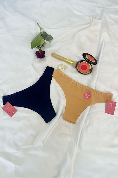 Rintalia Cotton Basic Women's Brazilian Panties Set of 2